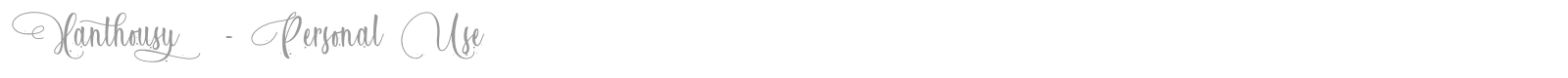 Xanthousy font preview